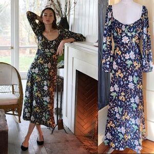 $428 Dôen Guinevere Silk Viscose Maxi Dress